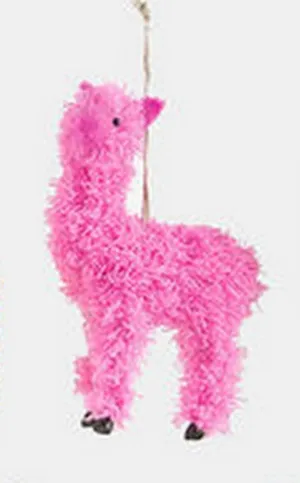 180 Degrees Llama Fuzzy Fur Plush Mexican Christmas Ornament