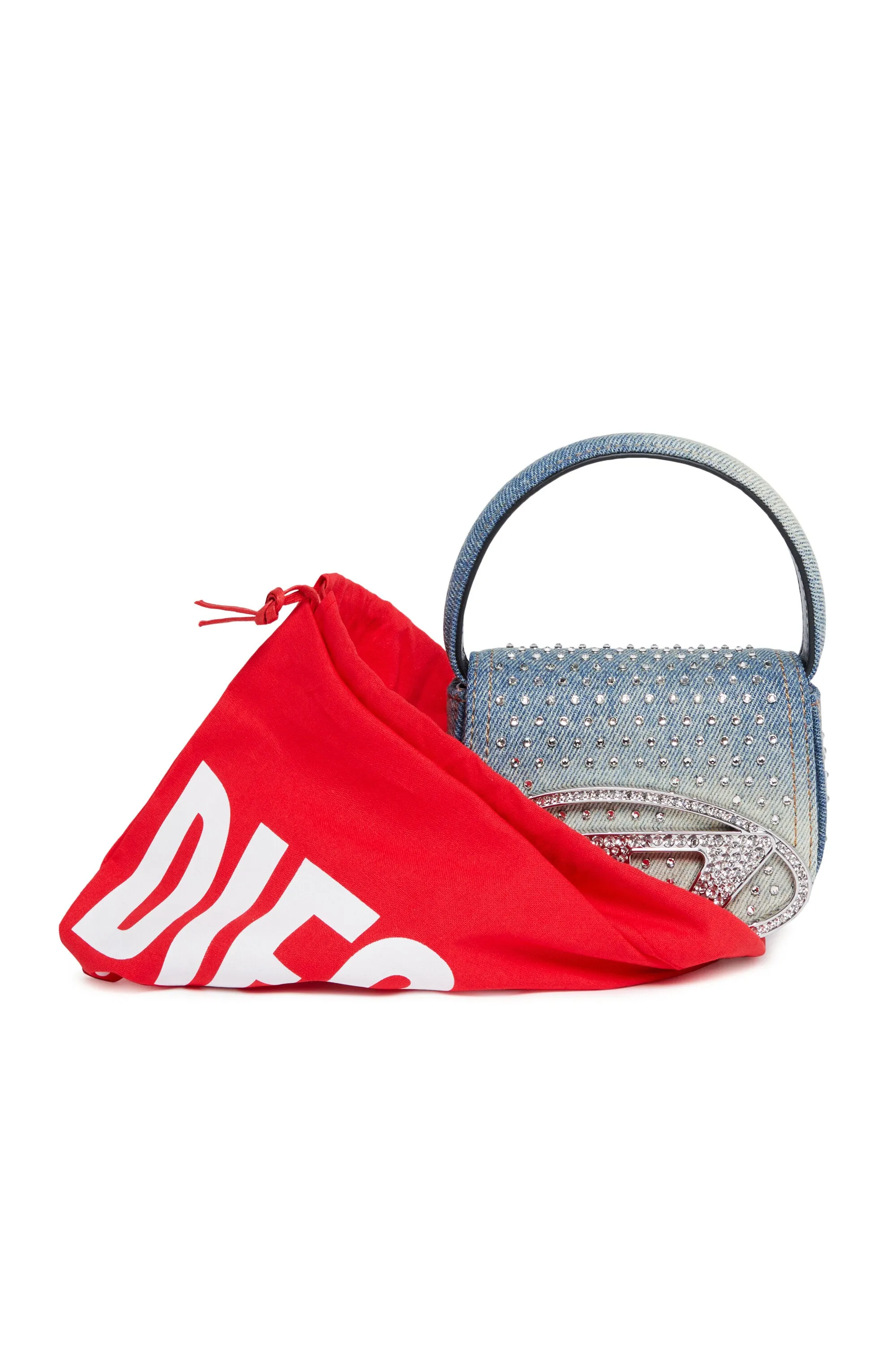1DR XS denim bag with rhinestones