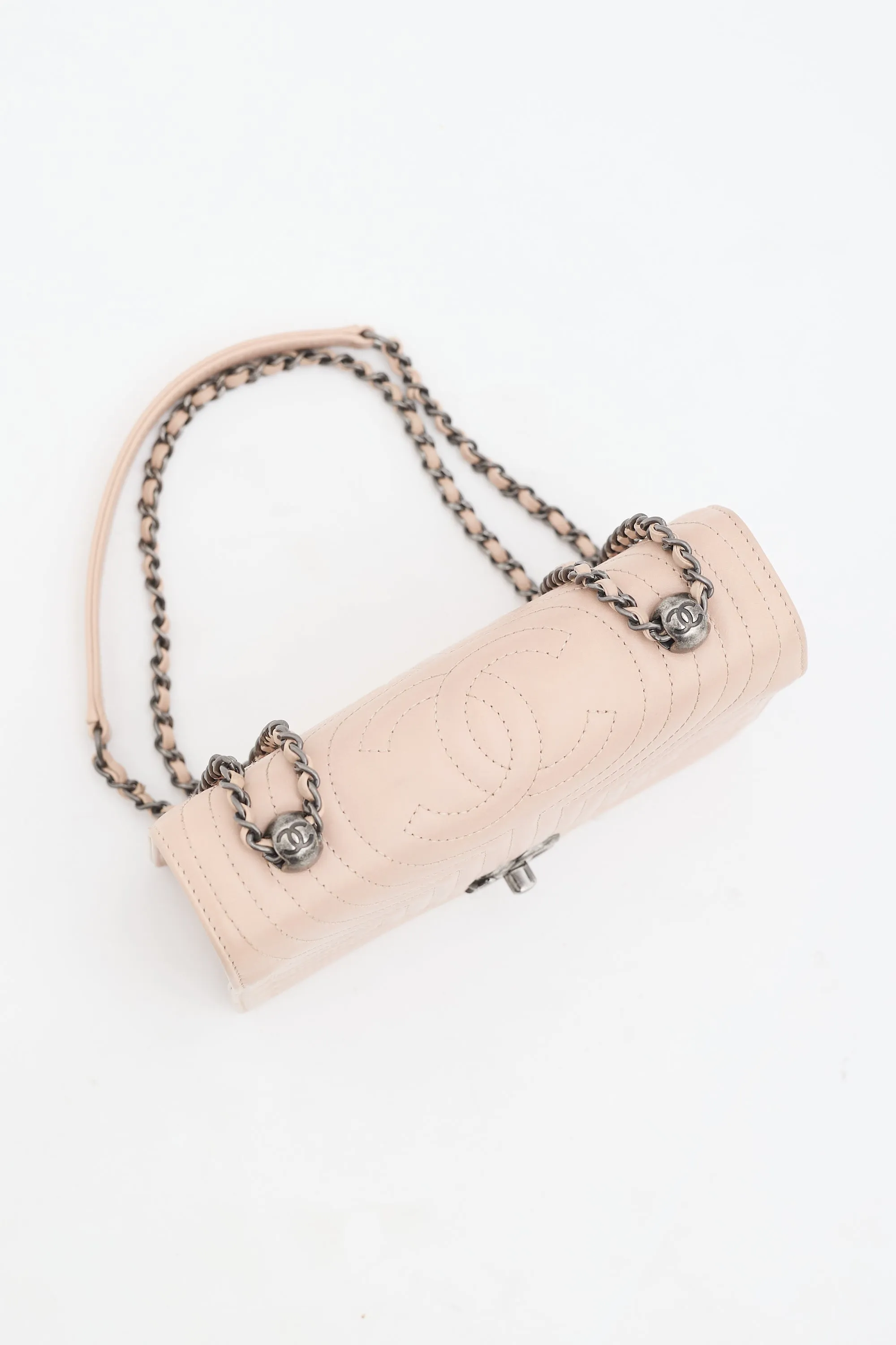 2015 Pink Leather Small Korean Garden Flap Bag