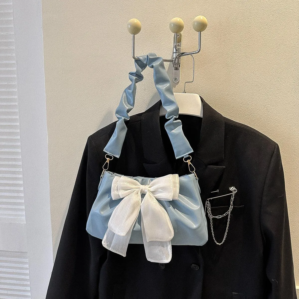 2022 New Fashion Casual Chain Crossbody Cute Bow Shoulder Underarm Bag