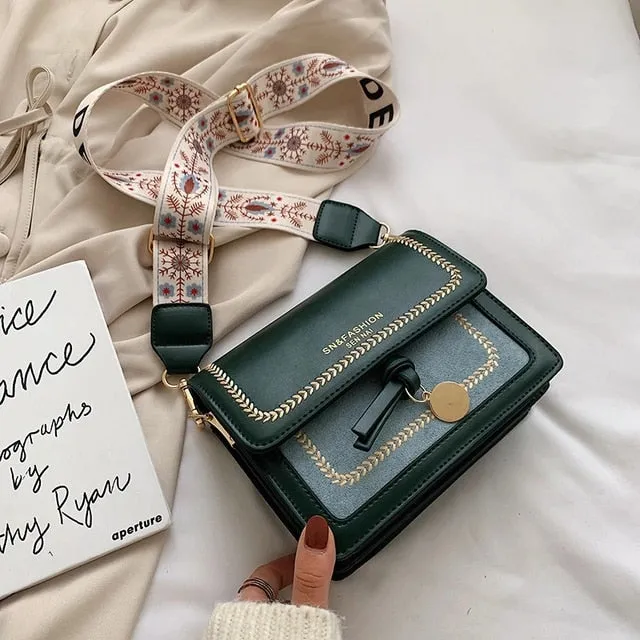 2025 Women's Small Crossbody Bag – Fashion Shoulder Handbag with Wide Strap, Trendy Sac A Main