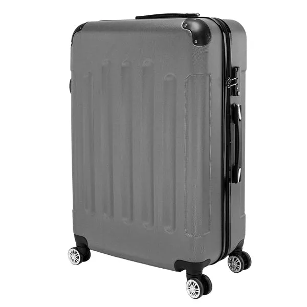 3-in-1 ABS Trolley Case 20 Inches, 24 Inches, 28 Inches Dark Gray- FREE USA SHIPPING