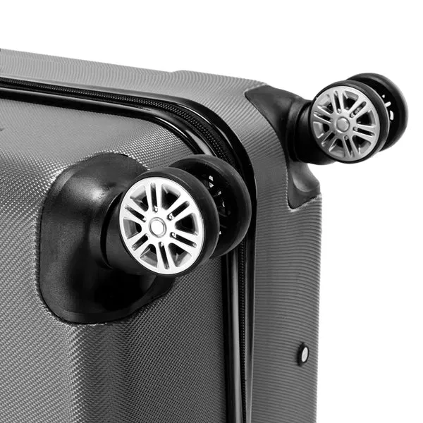 3-in-1 ABS Trolley Case 20 Inches, 24 Inches, 28 Inches Dark Gray- FREE USA SHIPPING