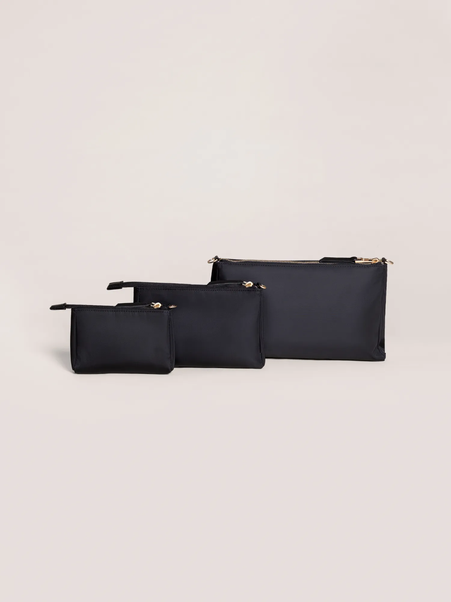 3-Piece Pouch Clutch Purse Set | Black