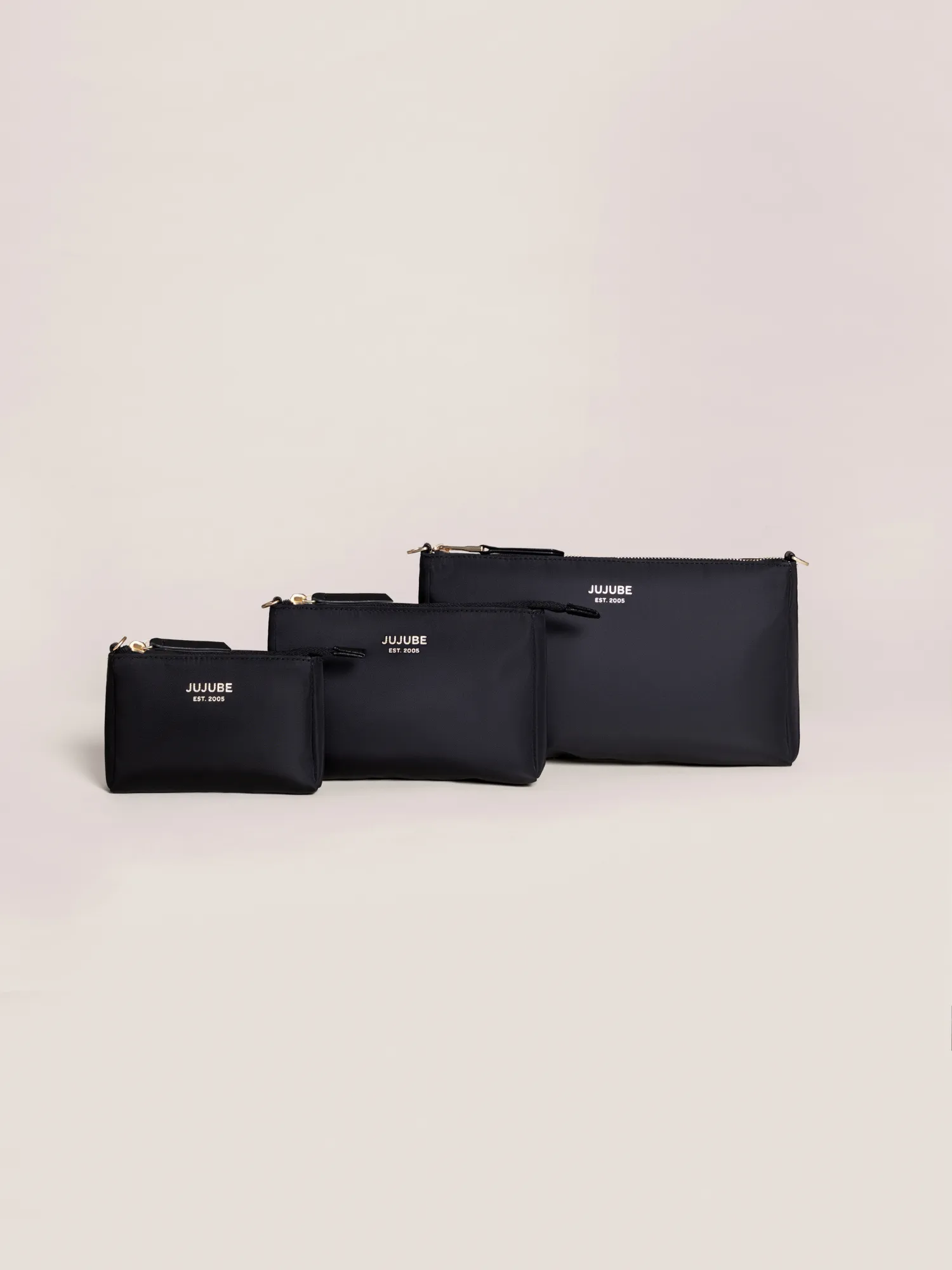 3-Piece Pouch Clutch Purse Set | Black