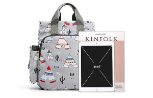 30*13*34cm dark gray Mummy bag, mother and baby outing backpack, portable shoulder 20L large capacity travel backpack AZ13912