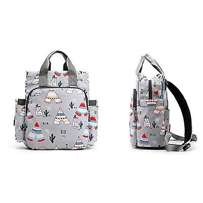 30*13*34cm dark gray Mummy bag, mother and baby outing backpack, portable shoulder 20L large capacity travel backpack AZ13912