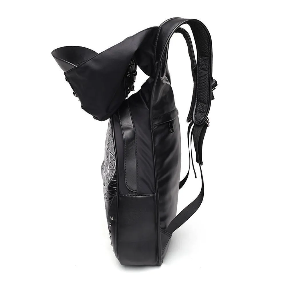 3D Backpack Unisex Ghost Skull Backpack Glow In The Dark Fashion Rivets Large Capacity Laptop Travel Backpack With Hat