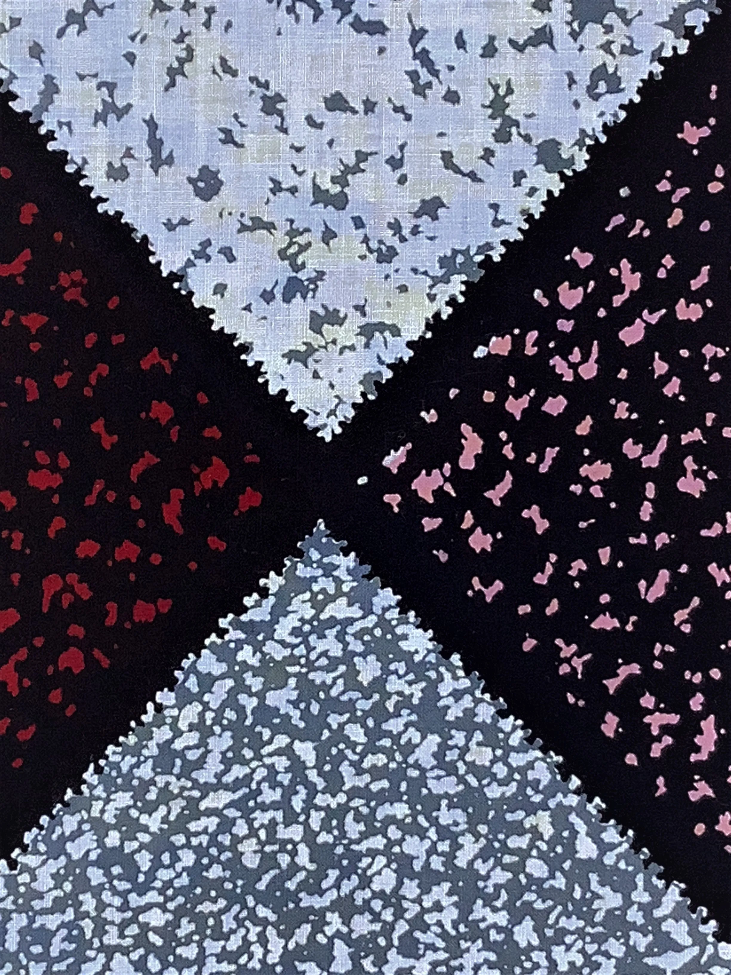 7012: 1970s Japanese Cotton Fabric, 47in. Piece(AraiHari)Abstract