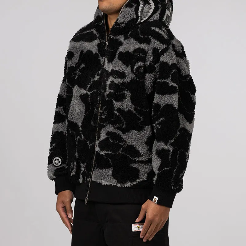 ABC Camo Boa Shark Relaxed Fit Full Zip Hoodie - Black