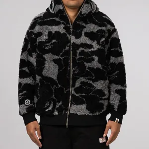 ABC Camo Boa Shark Relaxed Fit Full Zip Hoodie - Black