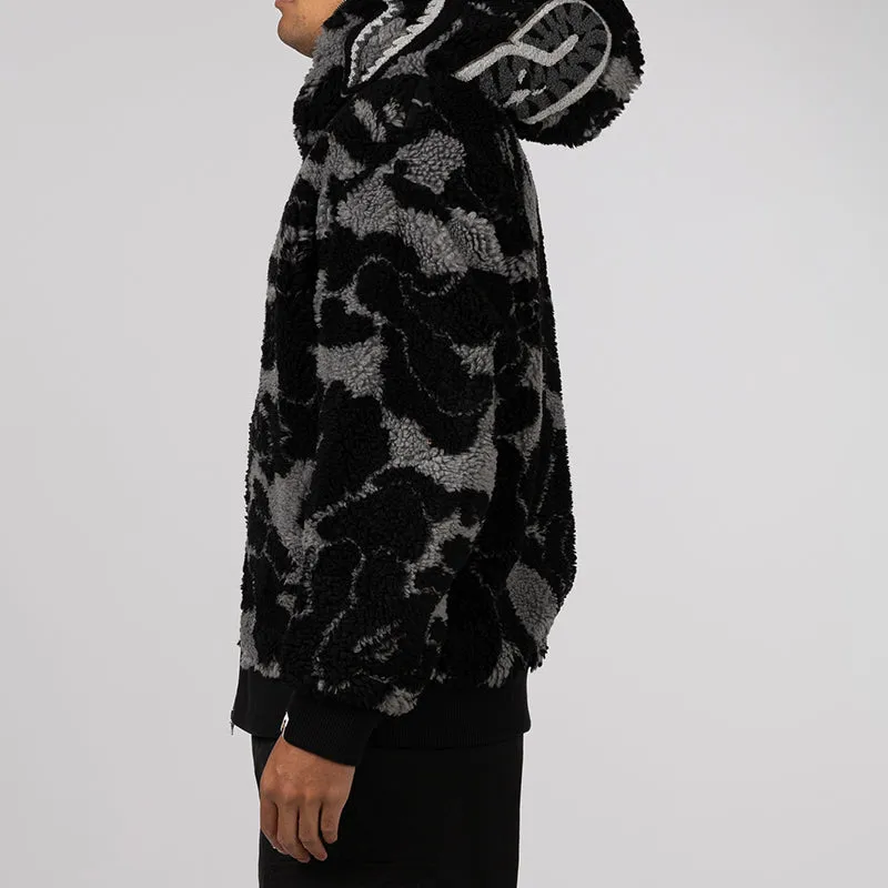 ABC Camo Boa Shark Relaxed Fit Full Zip Hoodie - Black