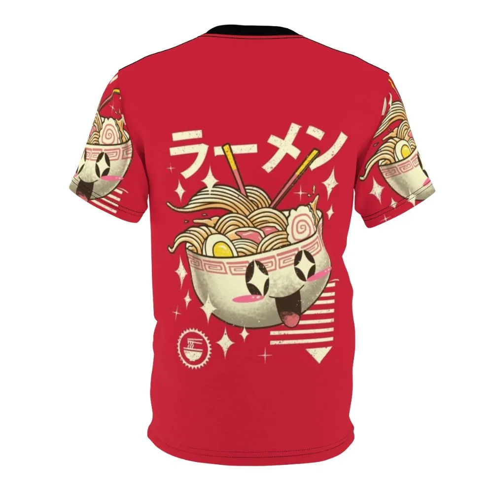 Adorable Kawaii Ramen Graphic T-Shirt for Anime and Food Lovers