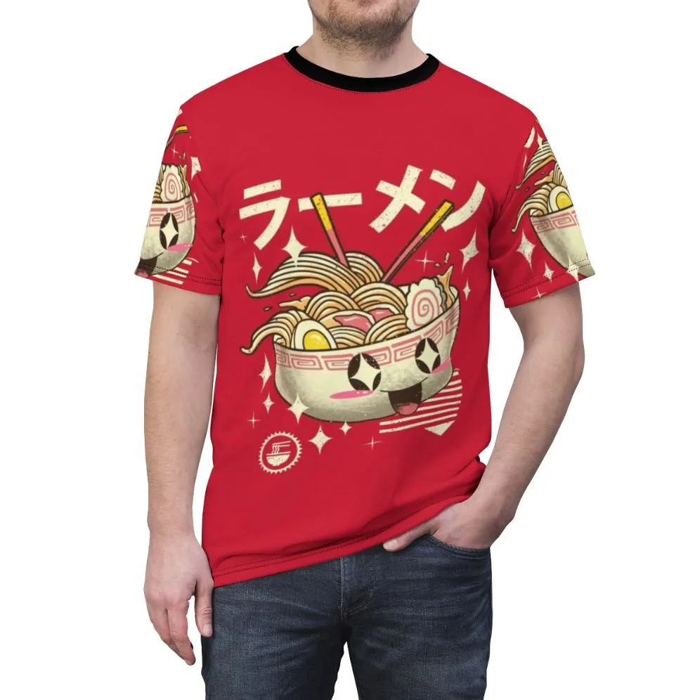 Adorable Kawaii Ramen Graphic T-Shirt for Anime and Food Lovers