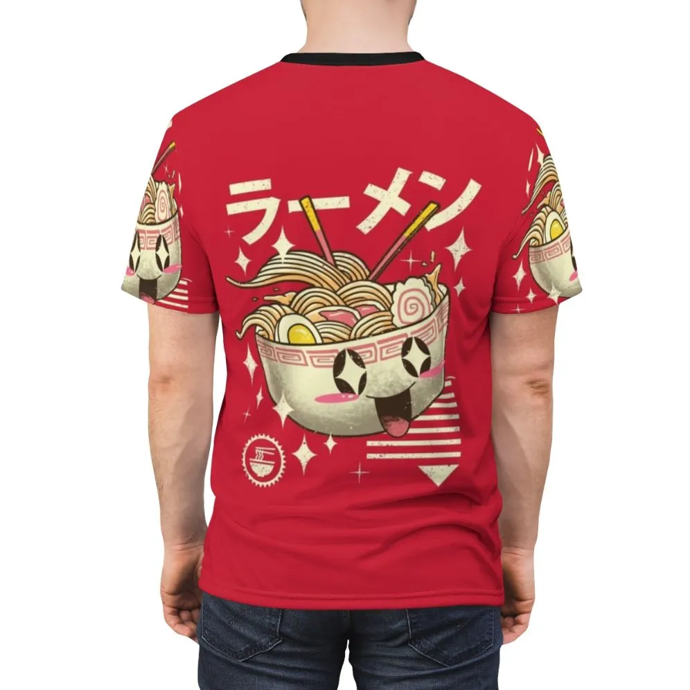 Adorable Kawaii Ramen Graphic T-Shirt for Anime and Food Lovers