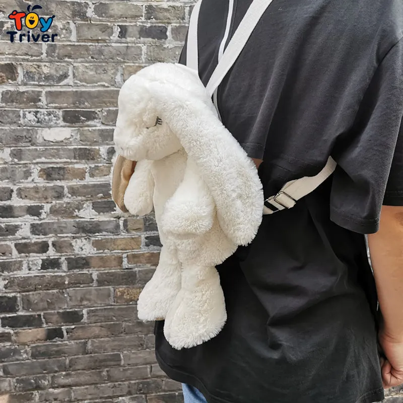 Adorable Kawaii White Rabbit Plush Backpack – Cute & Cozy Shoulder Bag