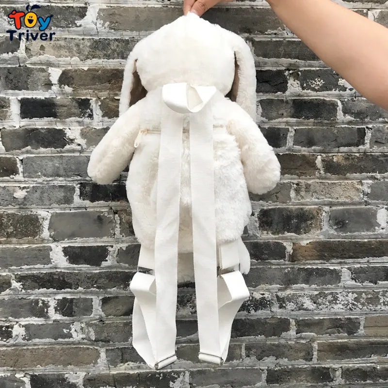 Adorable Kawaii White Rabbit Plush Backpack – Cute & Cozy Shoulder Bag