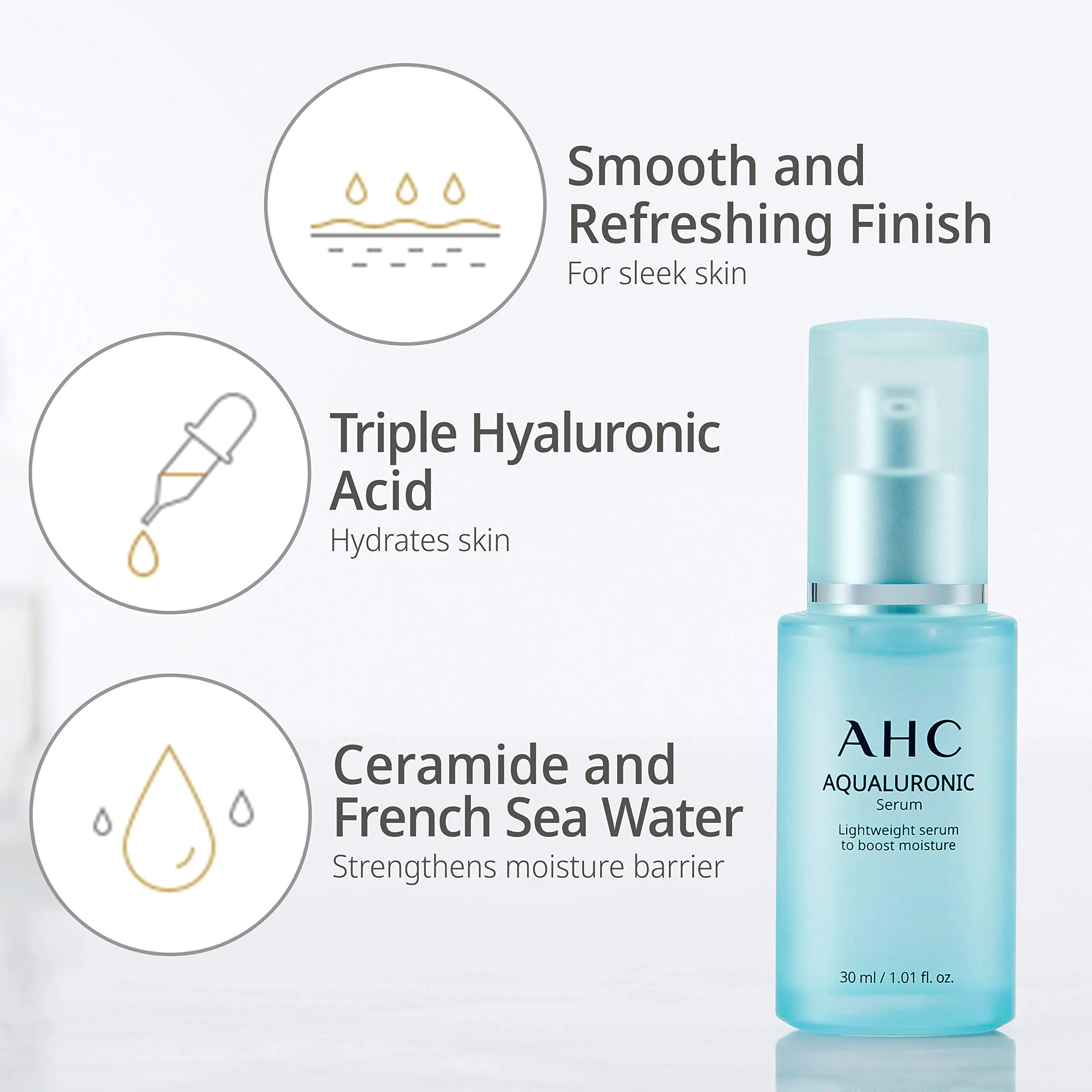 AHC Hydrating Aqualuronic Face Serum Korean Skincare 30 ml
