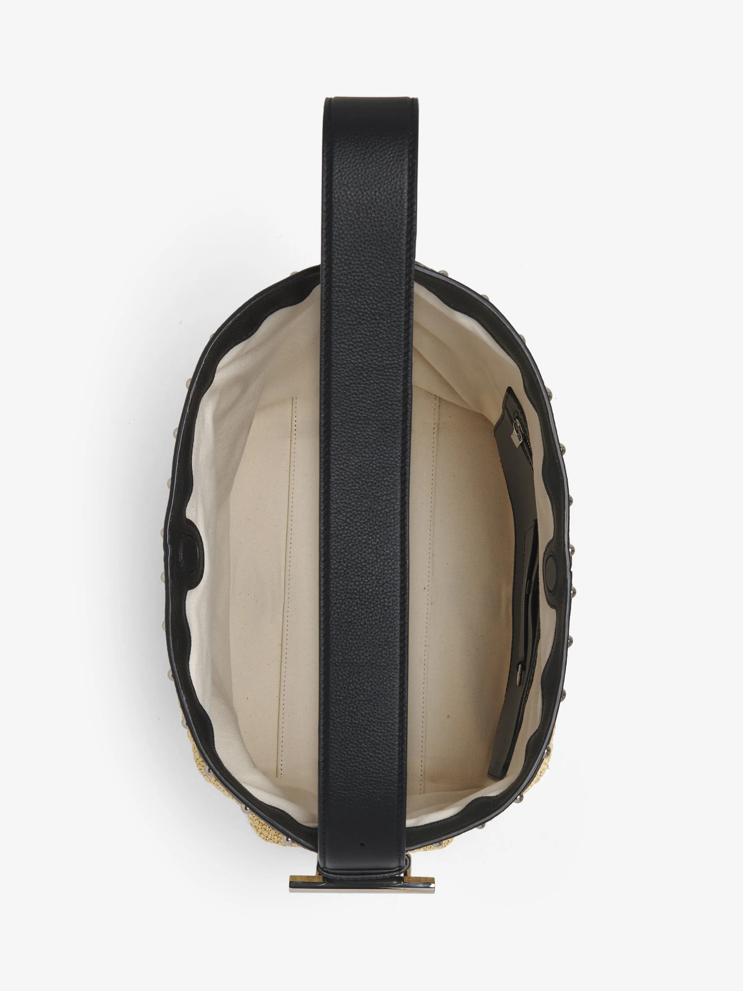 Alexander McQueen Sling Shoulder Bag in Natural/Black/Silver