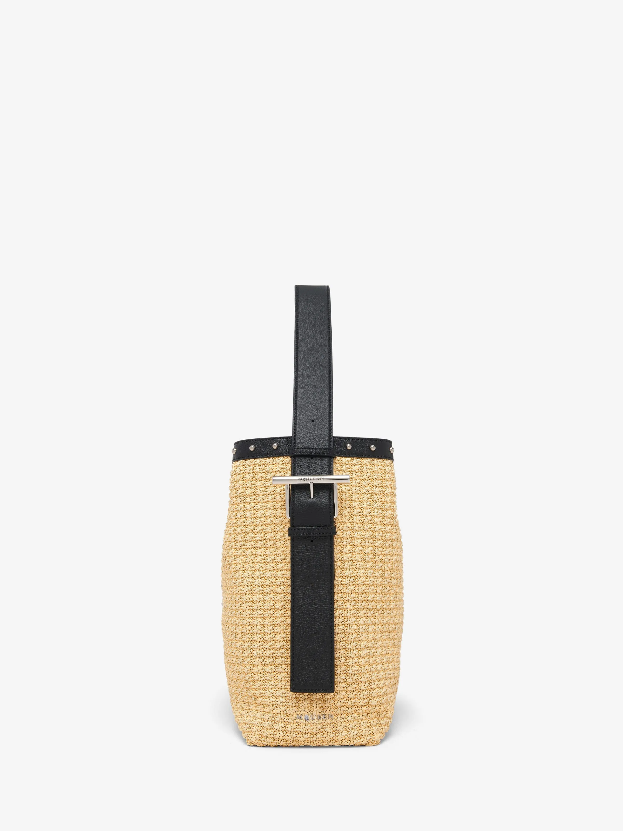 Alexander McQueen Sling Shoulder Bag in Natural/Black/Silver