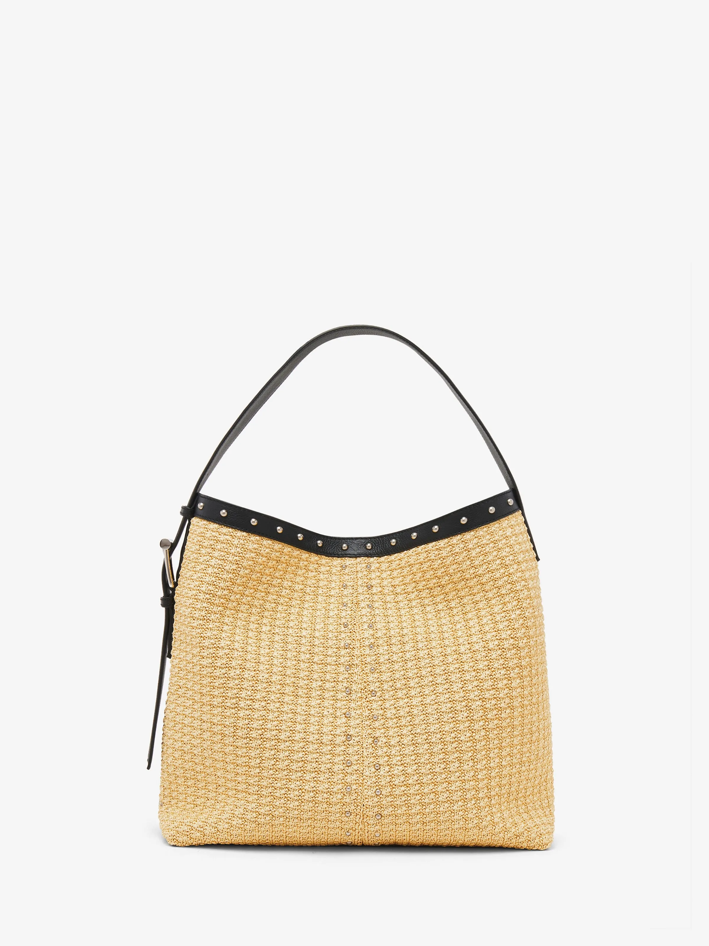 Alexander McQueen Sling Shoulder Bag in Natural/Black/Silver