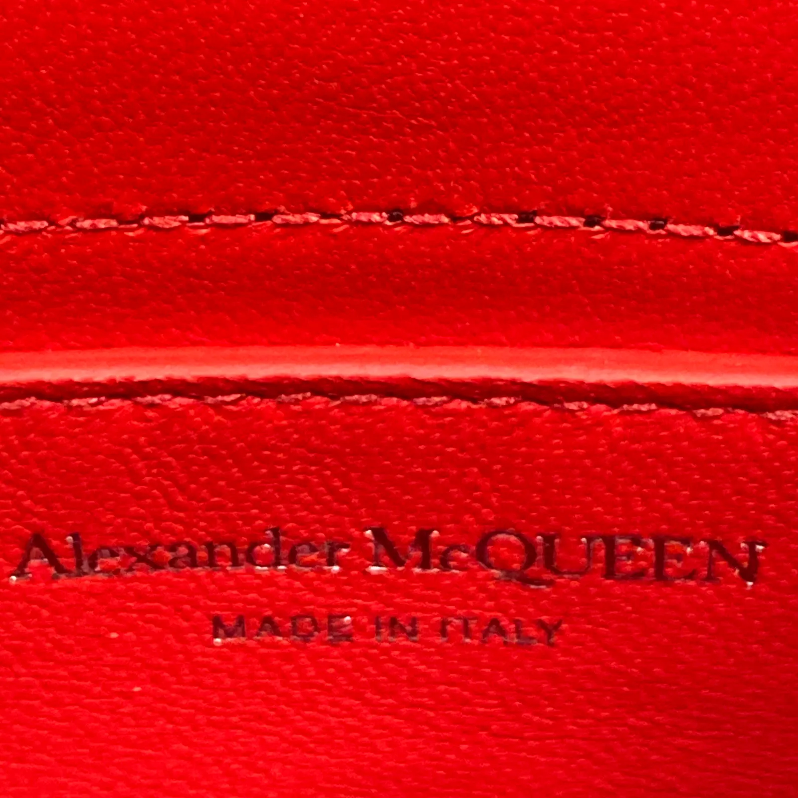 Alexander McQueen women's burgundy leather bucket bag