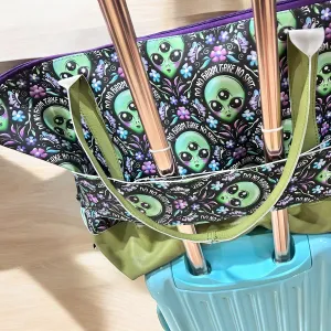 Alien Daisy Travel Duffel, Travel Handbag