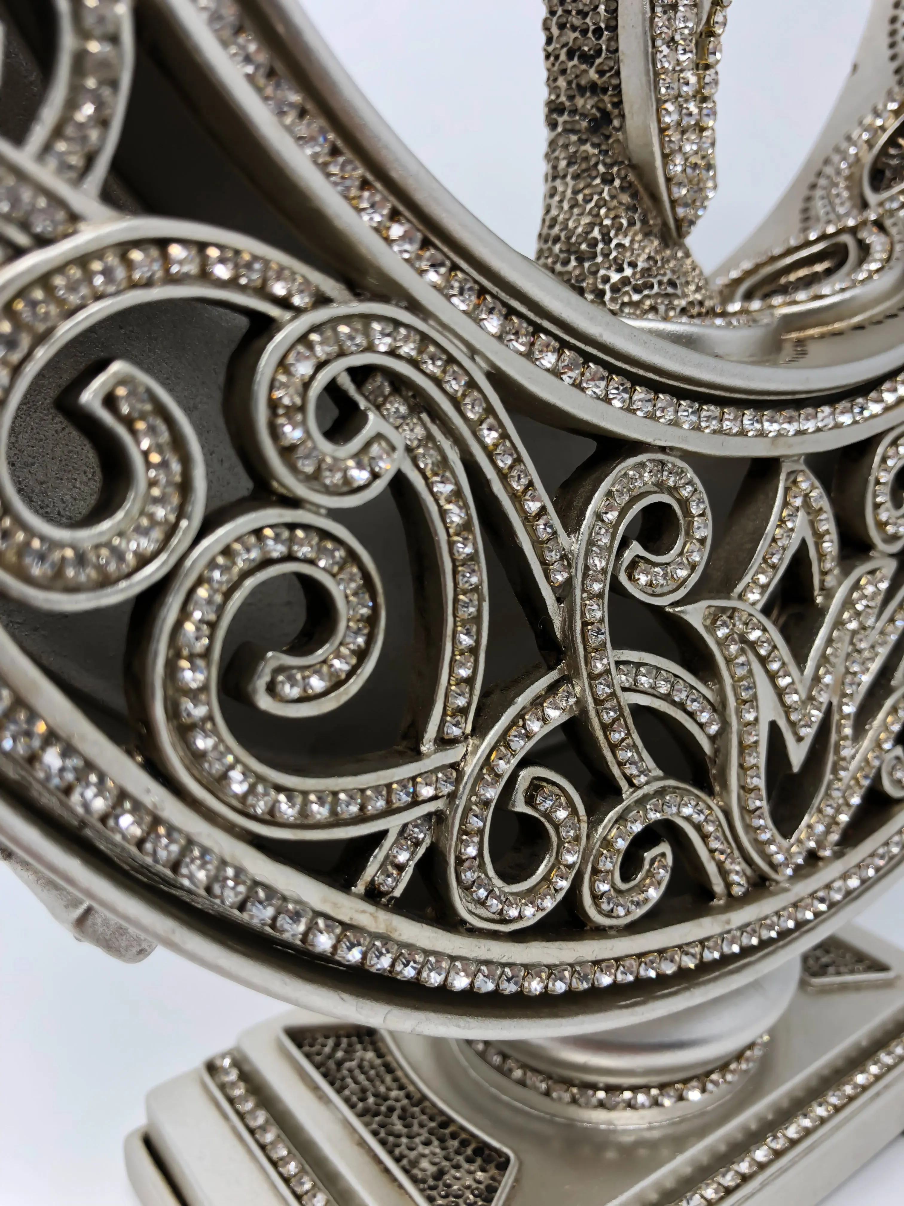 Allah-Muhammad Islamic Decor Crescents (Silver)