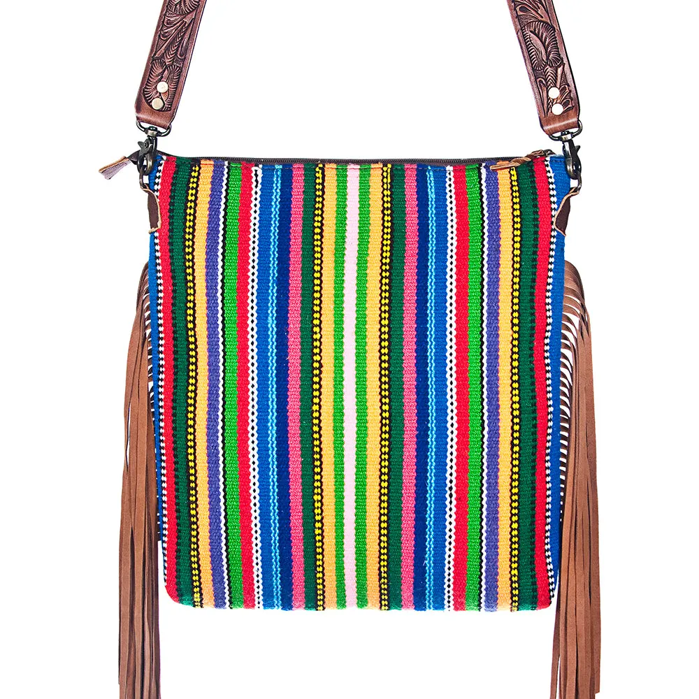 American Darling ADBGZ109R Signature Crossbody Hand Tooled Saddle Blanket Genuine Leather Women Bag Western Handbag Purse