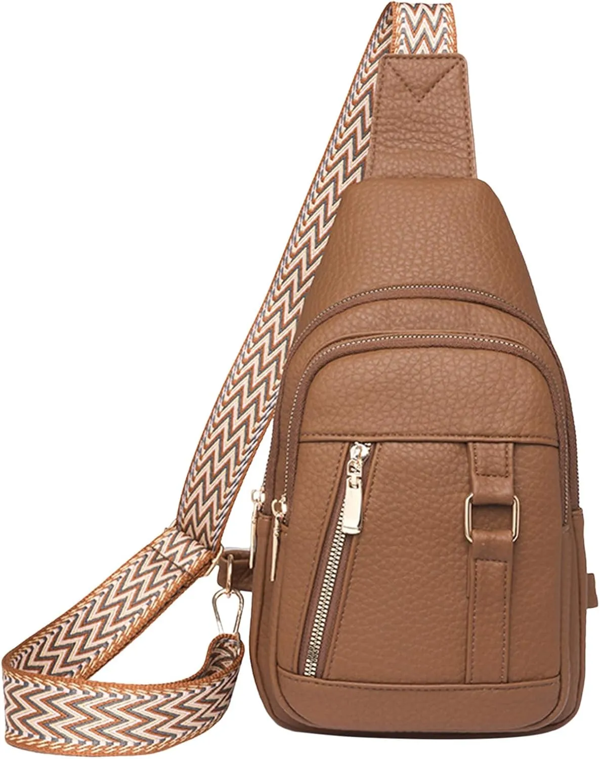 Anti Theft Crossbody Bags for Women 2024 New Upgrade Leather Fanny Pack for Women,Trendy Chest Bag Backpack with Adjustable Strap,cross Body Bag for Hiking Outdoor Sports Travel