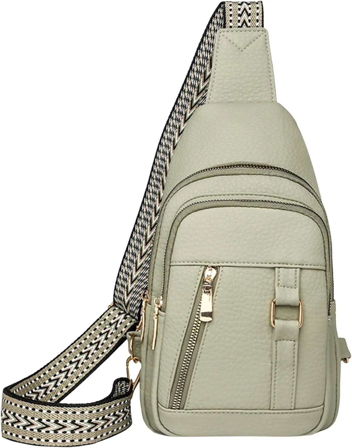 Anti Theft Crossbody Bags for Women 2024 New Upgrade Leather Fanny Pack for Women,trendy Chest Bag Backpack with Adjustable Strap,cross Body Bag for Travel Outdoor Hiking Sports