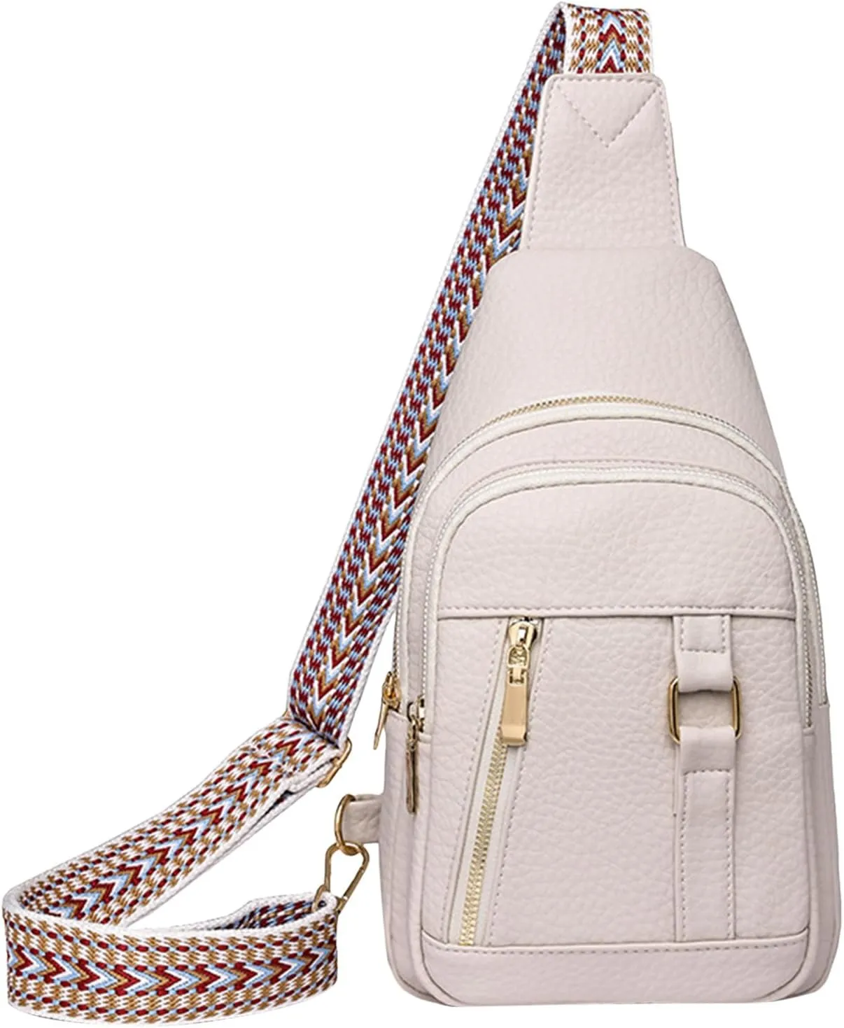 Anti Theft Crossbody Bags for Women 2024 New Upgrade Leather Fanny Pack for Women,trendy Chest Bag Backpack with Adjustable Strap,cross Body Bag for Travel Outdoor Hiking Sports