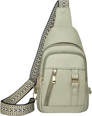 Anti Theft Crossbody Bags for Women 2024 New Upgrade Leather Fanny Pack for Women,trendy Chest Bag Backpack with Adjustable Strap,cross Body Bag for Travel Outdoor Hiking Sports