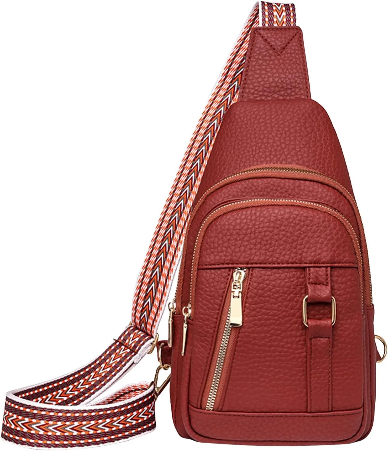 Anti Theft Crossbody Bags for Women 2024 New Upgrade Leather Fanny Pack for Women,trendy Chest Bag Backpack with Adjustable Strap,cross Body Bag for Travel Outdoor Hiking Sports