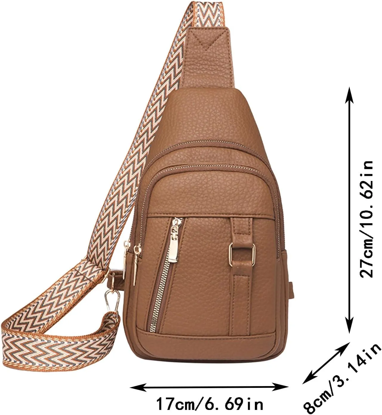 Anti Theft Crossbody Bags for Women 2024 New Upgrade Leather Fanny Pack for Women,trendy Chest Bag Backpack with Adjustable Strap,cross Body Bag for Travel Outdoor Hiking Sports