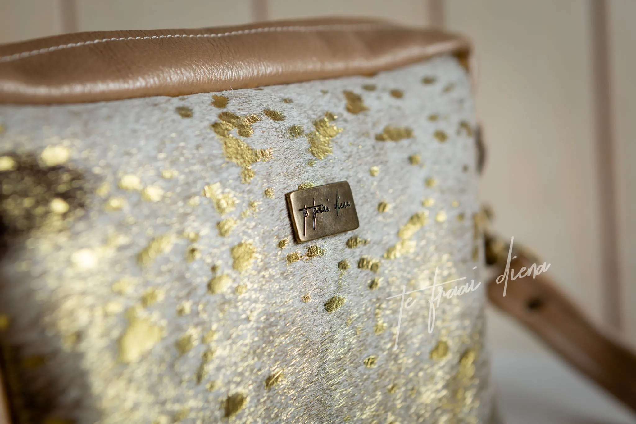 Anya Sling Bag - Gold & Nguni