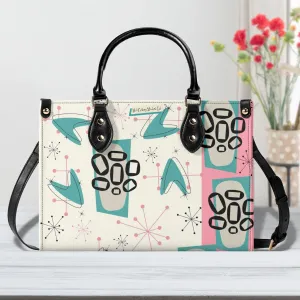 Atomic 50s Kitschy Cat, Mid Century Modern Handbag, Shoulder Bag, BY MCM Gal