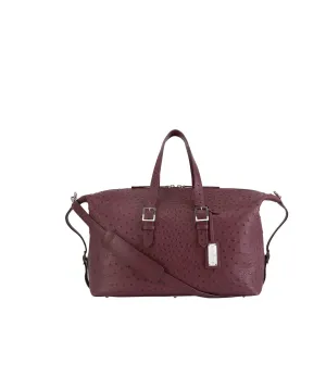 Aubergine Ostrich | 'Ebusuku' Unisex Weekend Bag