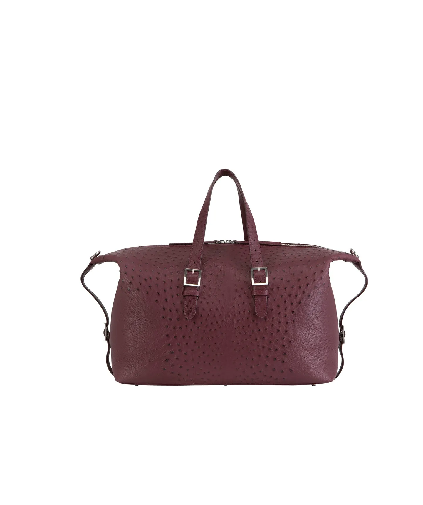 Aubergine Ostrich | 'Ebusuku' Unisex Weekend Bag