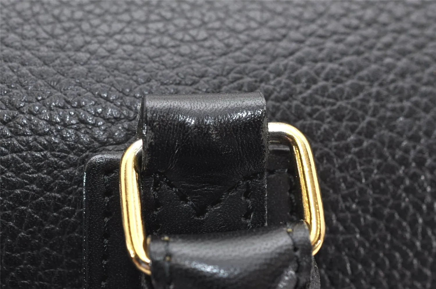 Authentic Burberrys Vintage Leather Hand Boston Bag Purse Black 5442K