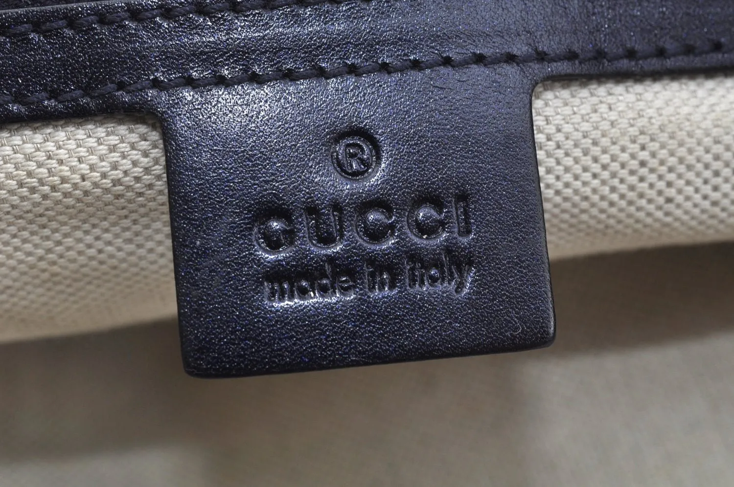 Authentic GUCCI GG Imprime Shoulder Tote Bag GG PVC Leather 197954 Navy 6519I
