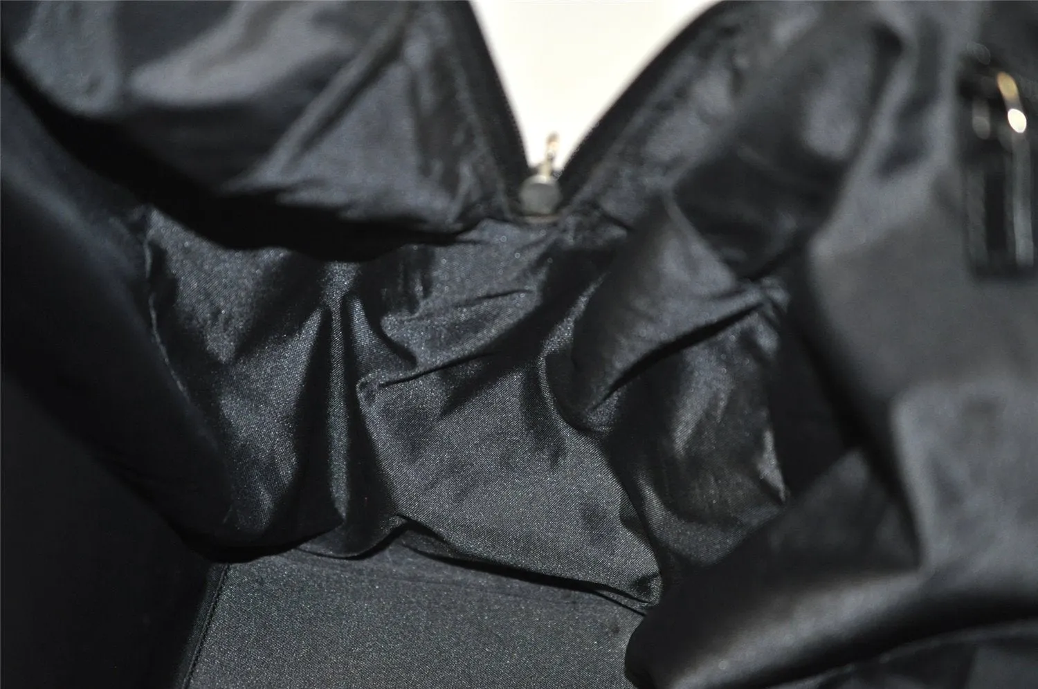 Authentic GUCCI Vintage Boston Hand Bag GG Nylon Leather Black 6368K