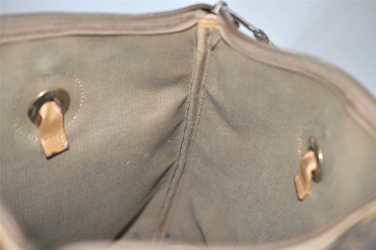 Authentic GUCCI Vintage Micro GG PVC Leather Shoulder Tote Bag Brown 0915J
