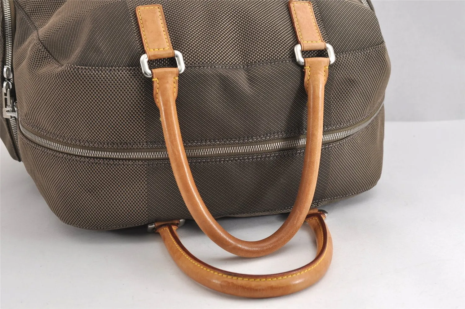 Authentic Louis Vuitton Damier Geant Aventurier Boston Bag Brown M93060 LV 1956J