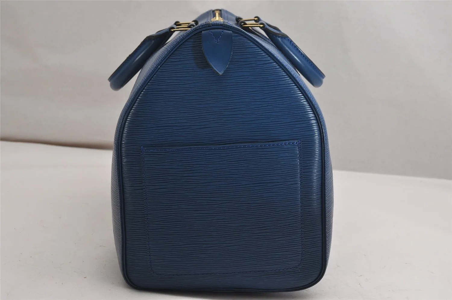 Authentic Louis Vuitton Epi Keepall 45 Boston Travel Bag Blue M42975 LV 8871J