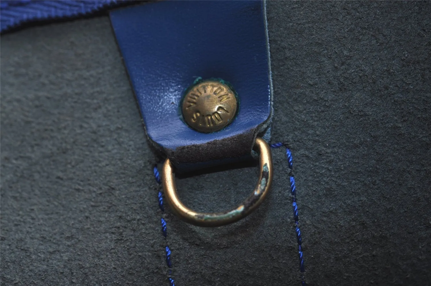 Authentic Louis Vuitton Epi Keepall 45 Boston Travel Bag Blue M42975 LV 8871J