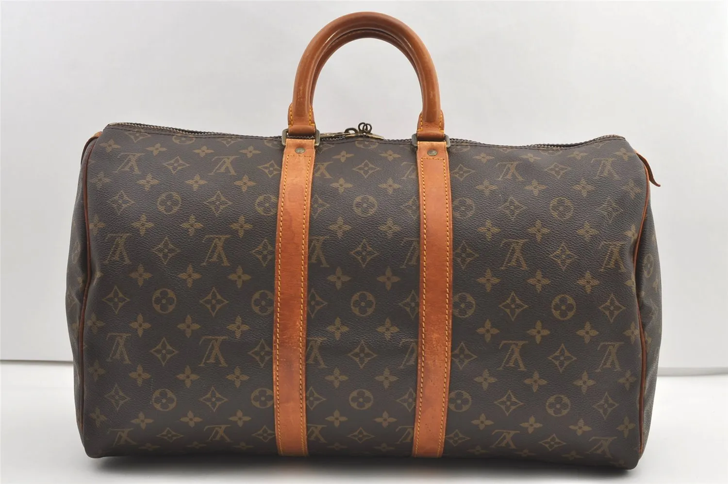 Authentic Louis Vuitton Monogram Keepall 45 Travel Boston Bag M41428 LV 0234K