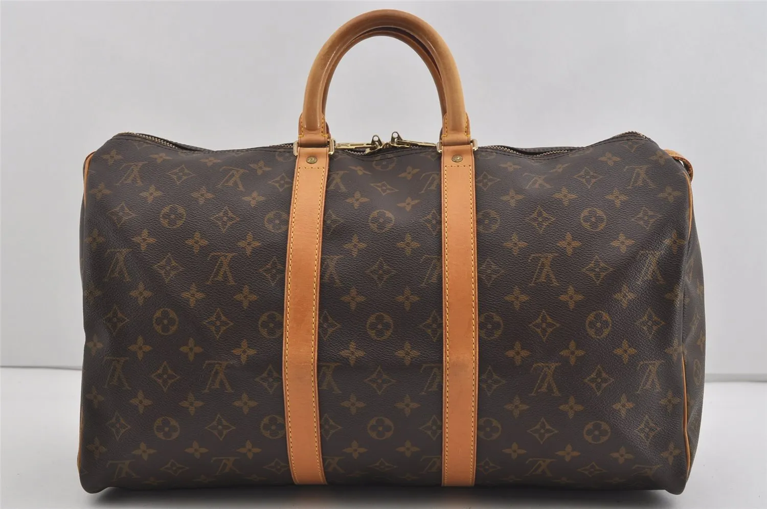 Authentic Louis Vuitton Monogram Keepall 45 Travel Boston Bag M41428 LV 1276I
