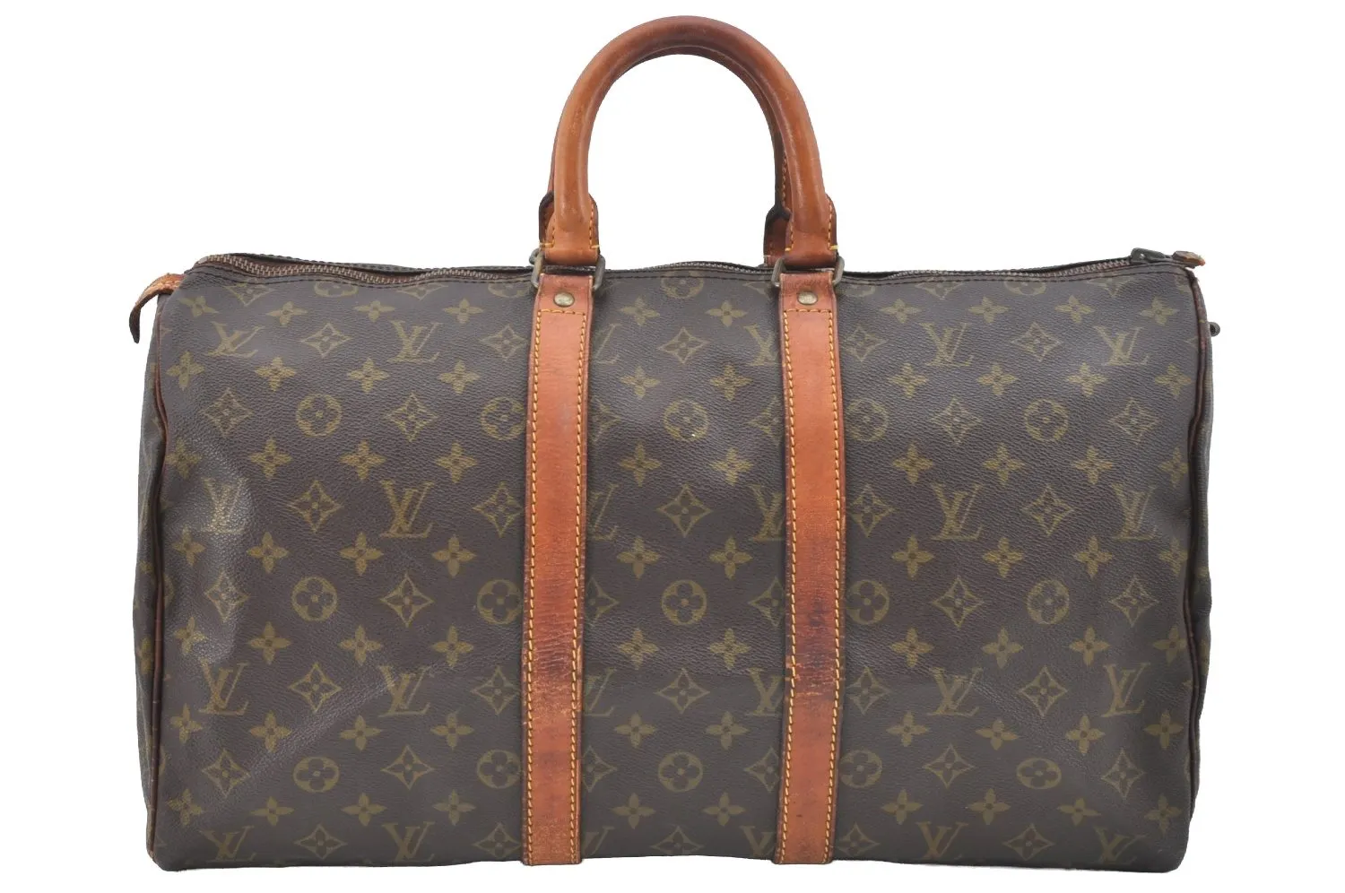 Authentic Louis Vuitton Monogram Keepall 45 Travel Boston Bag Old Model LV K5623