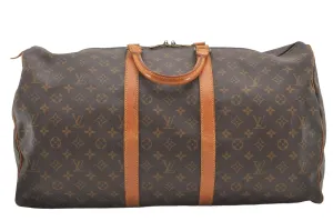 Authentic Louis Vuitton Monogram Keepall 55 Travel Boston Bag M41424 LV 2012J